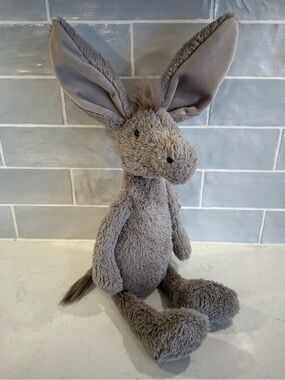 RETIRED Jellycat Harkle Donkey Soft Gray Plush Stuffie Rare HTF